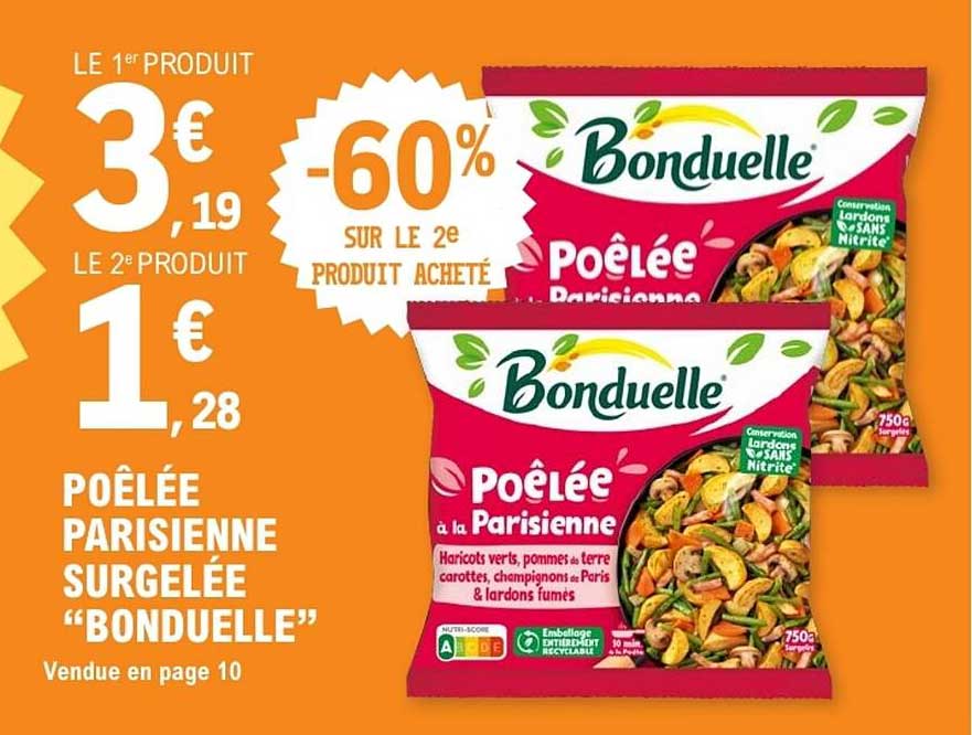 POÊLÉE PARISIENNE SURGELÉE “BONDUELLE”