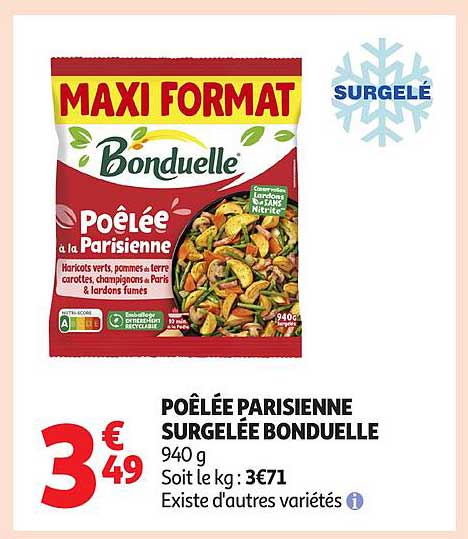 POÊLÉE PARISIENNE SURGELÉE BONDUELLE