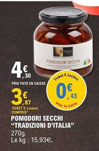POMODORI SECCHI “TRADIZIONI D’ITALIA”