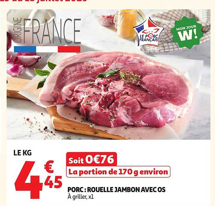 PORC : ROUELLE JAMBON AVEC OS