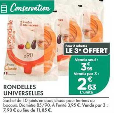 Pour 2 achetés LE 3° OFFERT