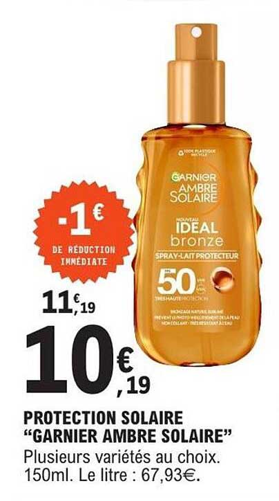 PROTECTION SOLAIRE "GARNIER AMBRE SOLAIRE"