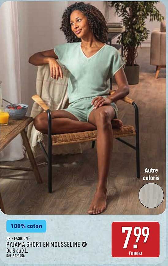 PYJAMA SHORT EN MOUSSELINE