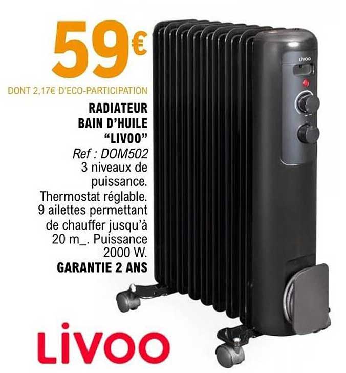 RADIATEUR BAIN D’HUILE “LIVOO”