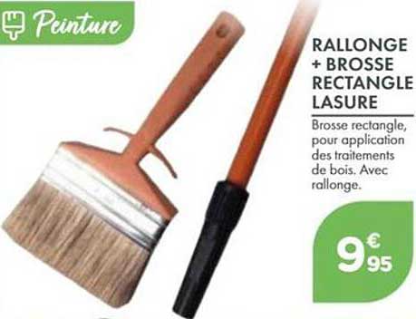 RALLONGE + BROSSE RECTANGLE LASURE