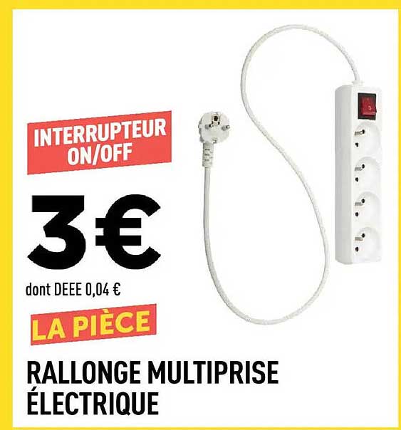 RALLONGE MULTIPRISE ÉLECTRIQUE