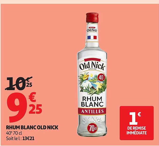 RHUM BLANC OLD NICK 40° 70 cl