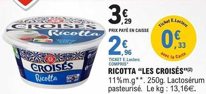 RICOTTA “LES CROISÉS”