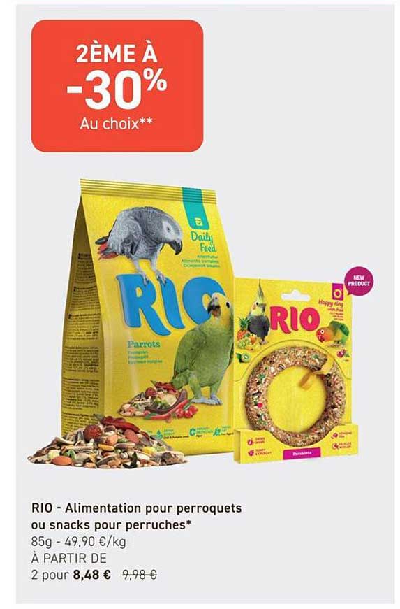 RIO - Alimentation pour perroquets ou snacks pour perruches*