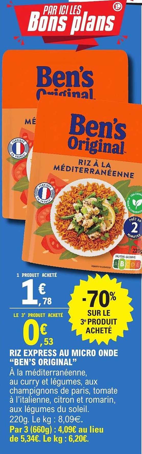 RIZ EXPRESS AU MICRO ONDE “BEN’S ORIGINAL”