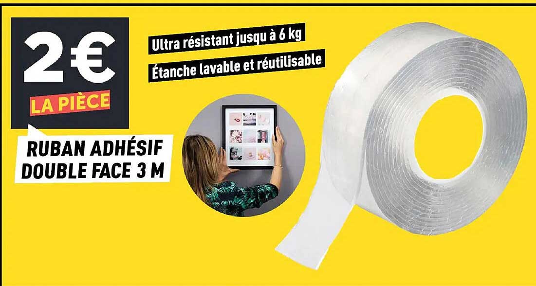 RUBAN ADHÉSIF DOUBLE FACE 3 M