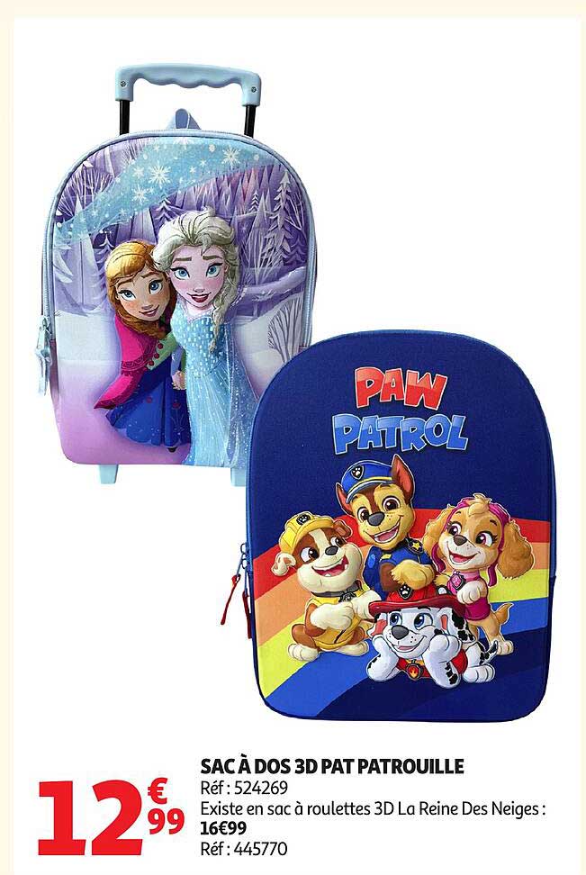 SAC À DOS 3D PAT PATROUILLE