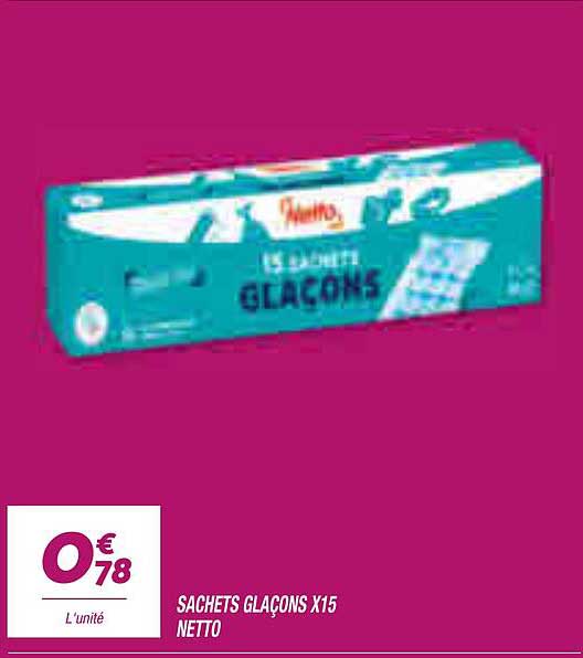 SACHETS GLAÇONS X15 NETTO