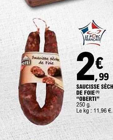 SAUCISSE SÈCHE DE FOIE "OBERT"