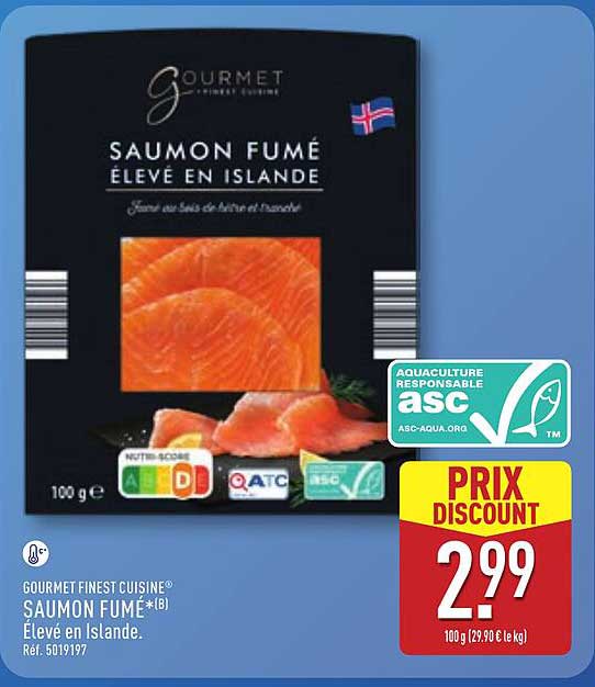 SAUMON FUMÉ ÉLEVÉ EN ISLANDE