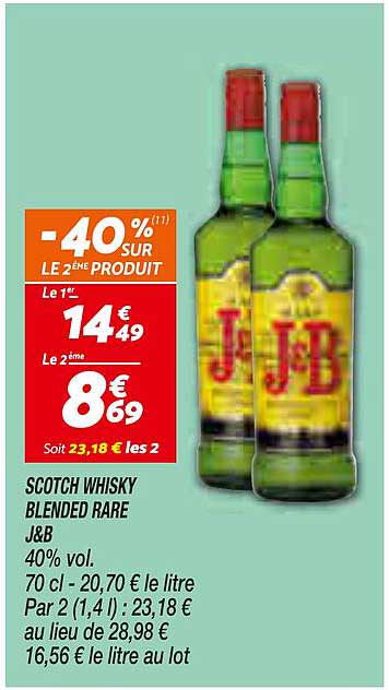 SCOTCH WHISKY BLENDED RARE J&B