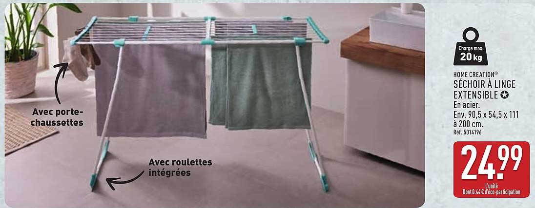 SÉCHOIR À LINGE EXTENSIBLE