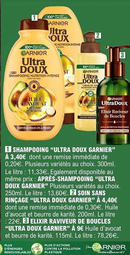 SHAMPOOING “ULTRA DOUX GARNIER”