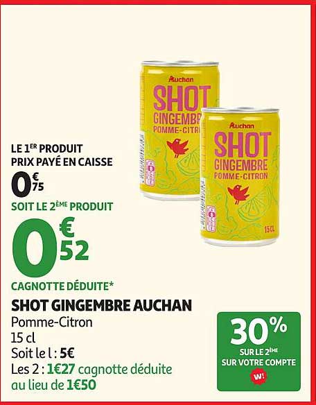 SHOT GINGEMBRE AUCHAN