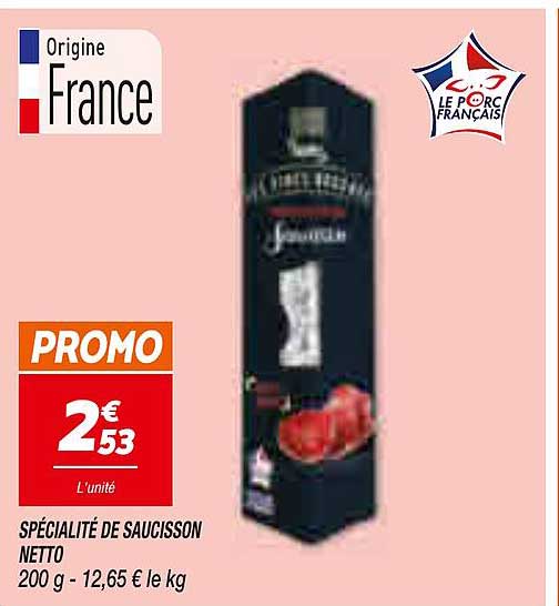 SPÉCIALITÉ DE SAUCISSON NETTO