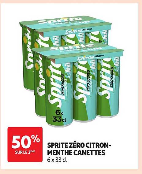 SPRITE ZÉRO CITRON-MENTHE CANETTES