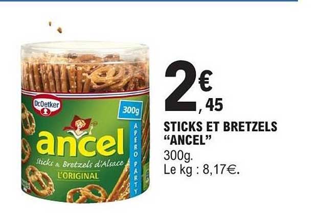 STICKS ET BRETZELS “ANCEL” 300g.