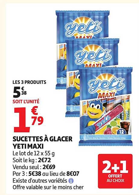 SUCETTES À GLACER YETI MAXI