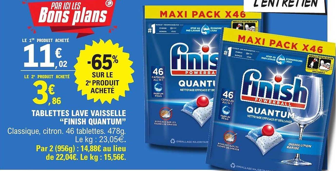 TABLETTES LAVE VAISSELLE “FINISH QUANTUM”
