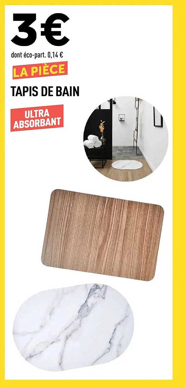 TAPIS DE BAIN ULTRA ABSORBANT