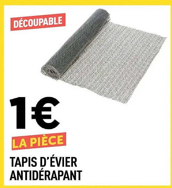 TAPIS D'ÉVIER ANTIDÉRAPANT