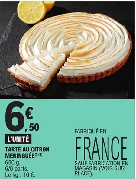 TARTE AU CITRON MERINGUÉE