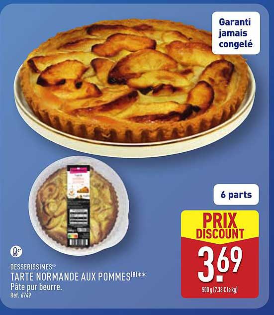 TARTE NORMANDE AUX POMMES(B)**