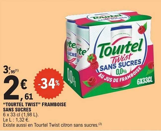 “TOURTEL TWIST” FRAMBOISE SANS SUCRES