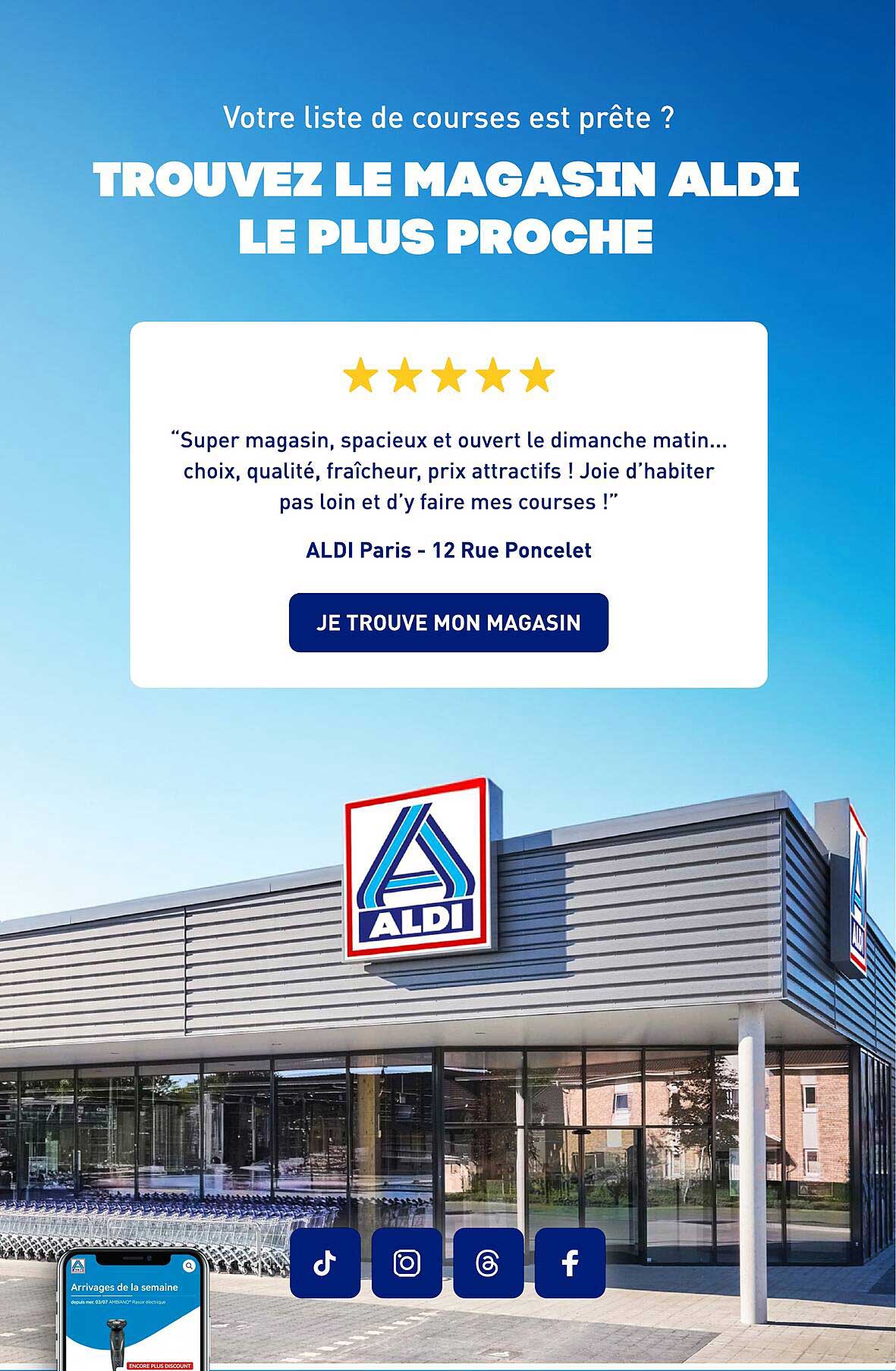 TROUVEZ LE MAGASIN ALDI LE PLUS PROCHE