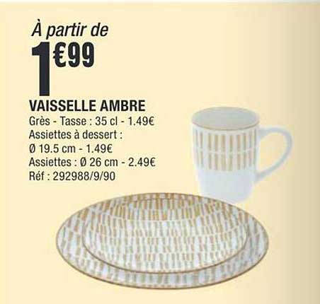 VAISSELLE AMBRE