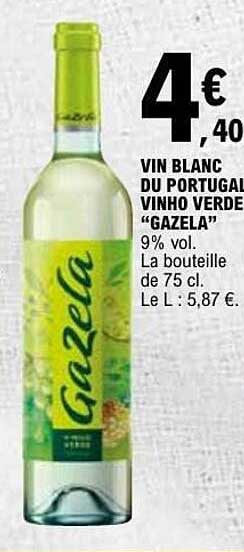 VIN BLANC DU PORTUGAL VINHO VERDE “GAZELA”