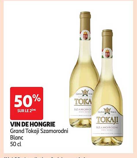 VIN DE HONGRIE Grand Tokaji Szamorodni Blanc 50 cl 50% SUR LE 2ème