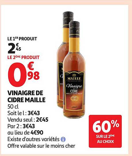 VINAIGRE DE CIDRE MAILLE 50 cl