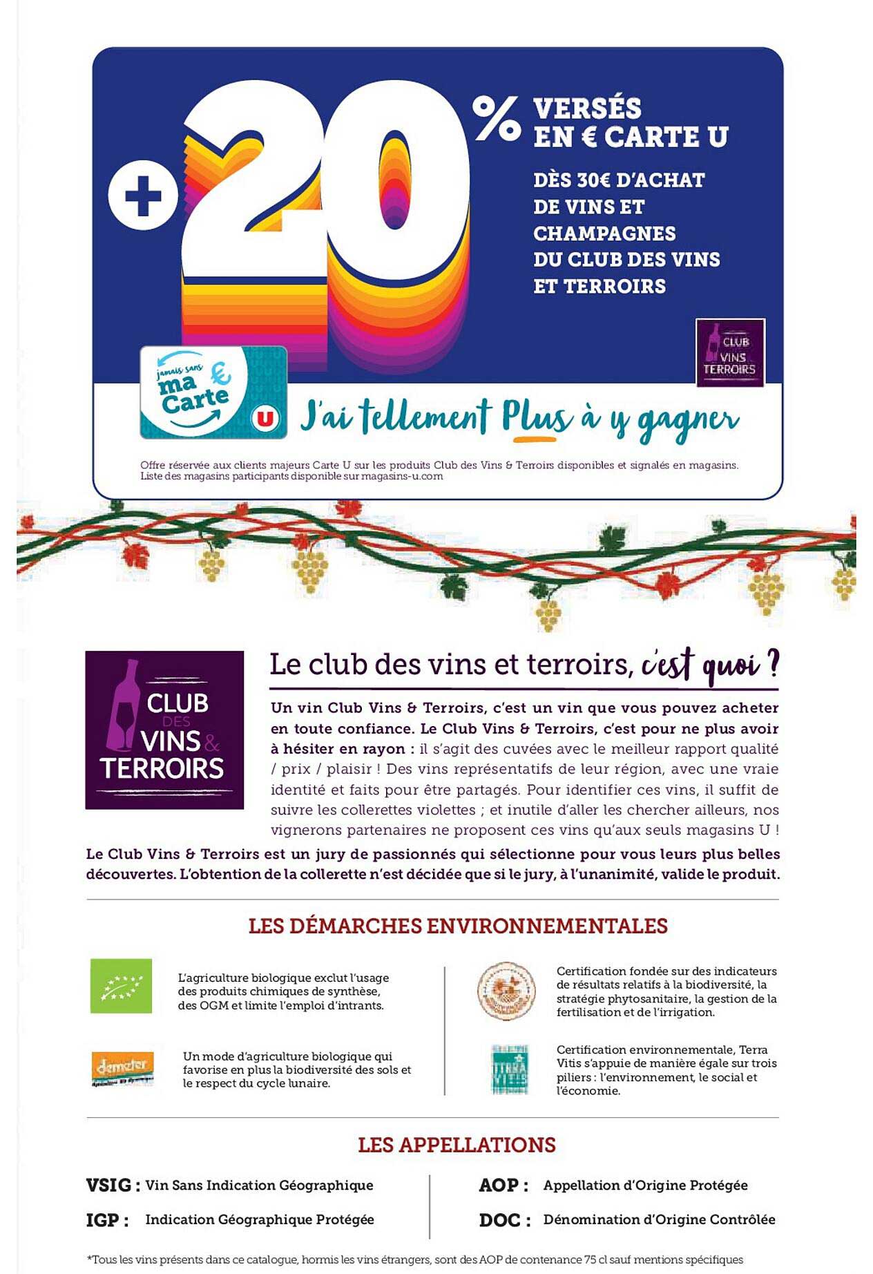 +20% VERSÉS EN € CARTE U