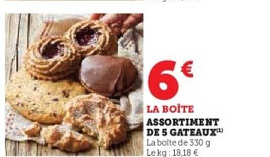 ASSORTIMENT DE 5 GATEAUX