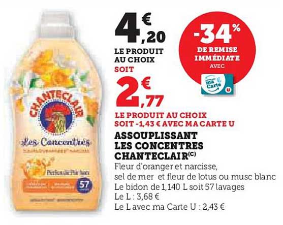 ASSOUPPLISSANT LES CONCENTRES CHANTECLAIR(C)