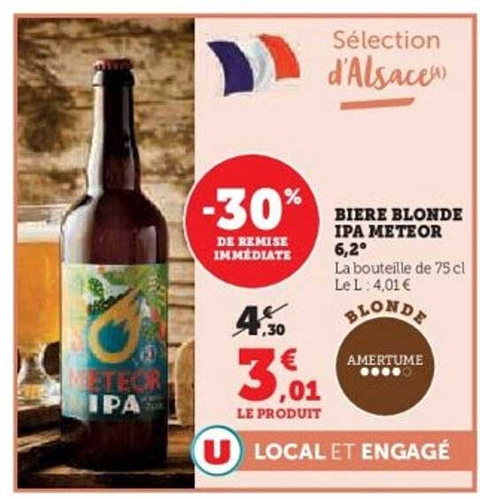 BIERE BLONDE IPA METEOR 6,2°