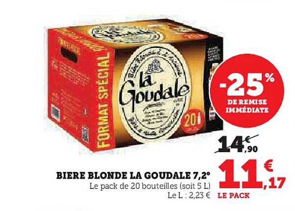 BIERE BLONDE LA GOUDALE 7,2°