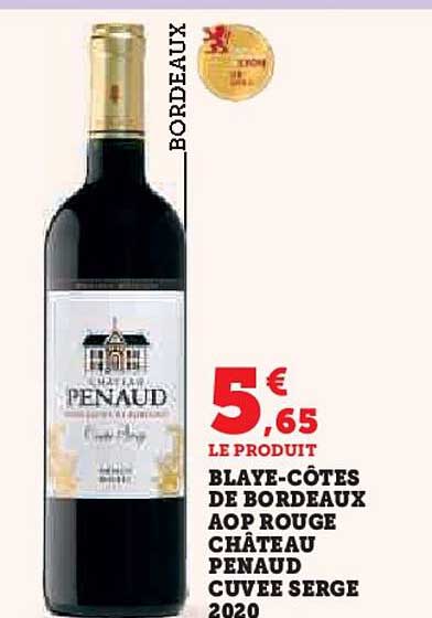 BLAYE-CÔTES DE BORDEAUX AOP ROUGE CHÂTEAU PENAUD CUVEE SERGE 2020
