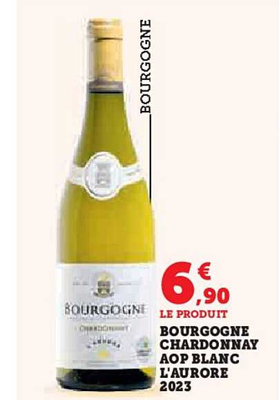 BOURGOGNE CHARDONNAY AOP BLANC L'AURORE 2023