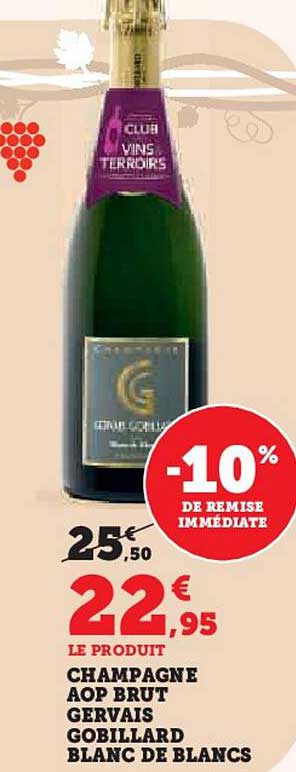 Champagne AOP Brut Gervais Gobillard Blanc de Blancs