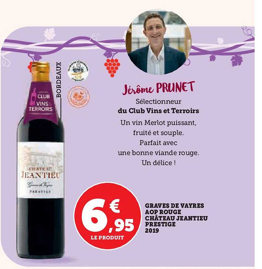 Château Jeantieu Prestige 2019 - Graves de Vayres AOP Rouge
