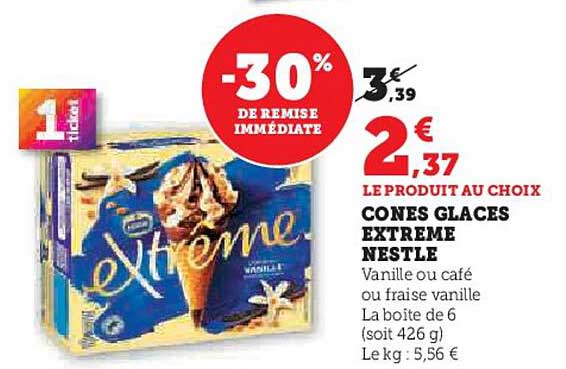 CONES GLACES EXTREME NESTLE