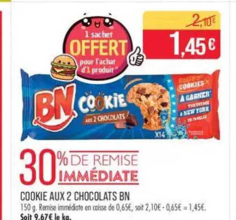 COOKIE AUX 2 CHOCOLATS BN
