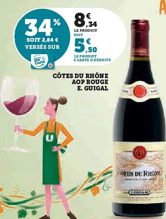 CÔTES DU RHÔNE AOP ROUGE E. GUIGAL